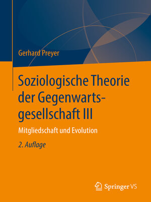 cover image of Soziologische Theorie der Gegenwartsgesellschaft III